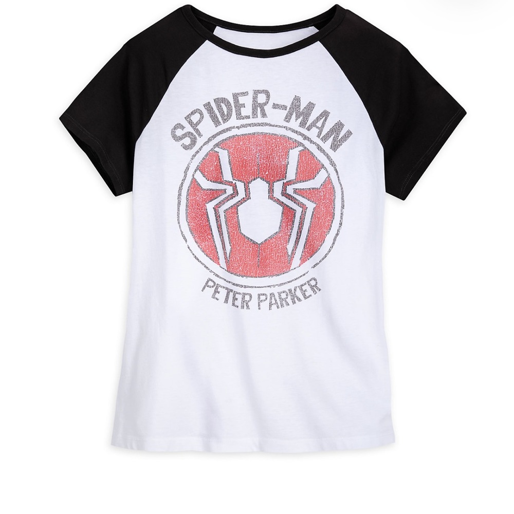 Spider-Man Peter Parker Raglan Top for Women- XL